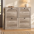Narrow Shoe Cabinet with 4 Flip Drawers, 16-24 Pairs