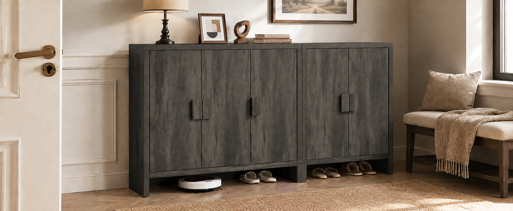 47 Inch Shoe Storage Cabinet for 30 Pairs