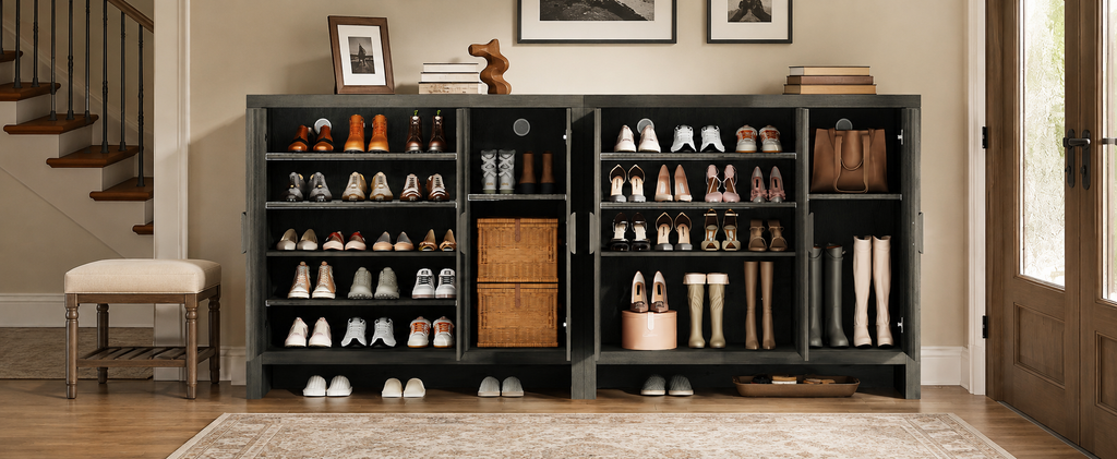 47 Inch Shoe Storage Cabinet for 30 Pairs