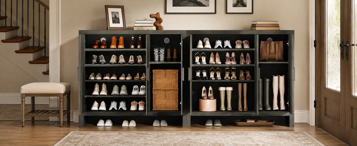 47 Inch Shoe Storage Cabinet for 30 Pairs
