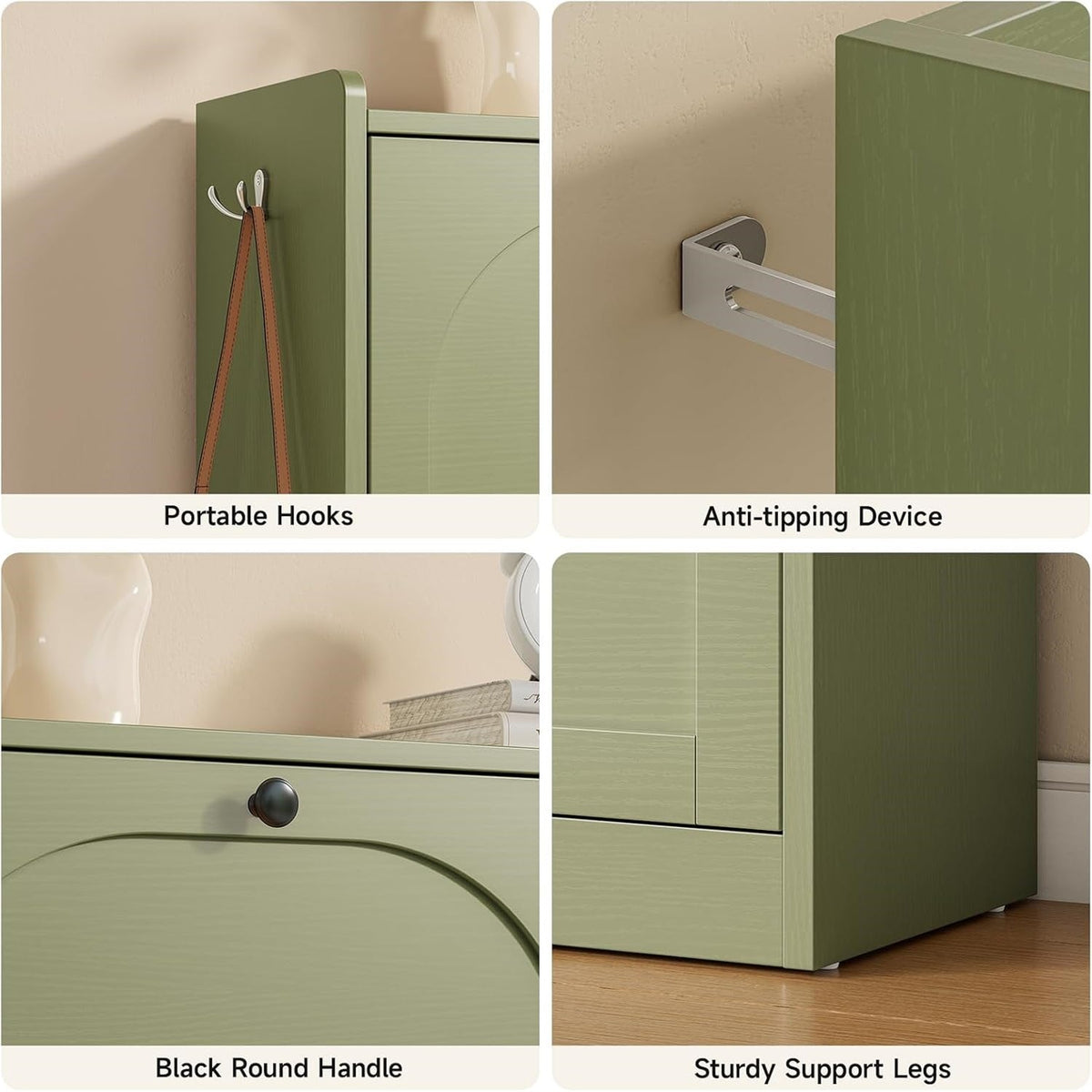 Narrow Shoe Cabinet with 4 Flip Drawers, 16-24 Pairs