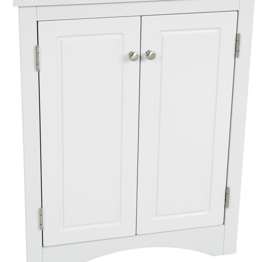Triangle Bathroom Storage Cabinet, Adjustable Shelves