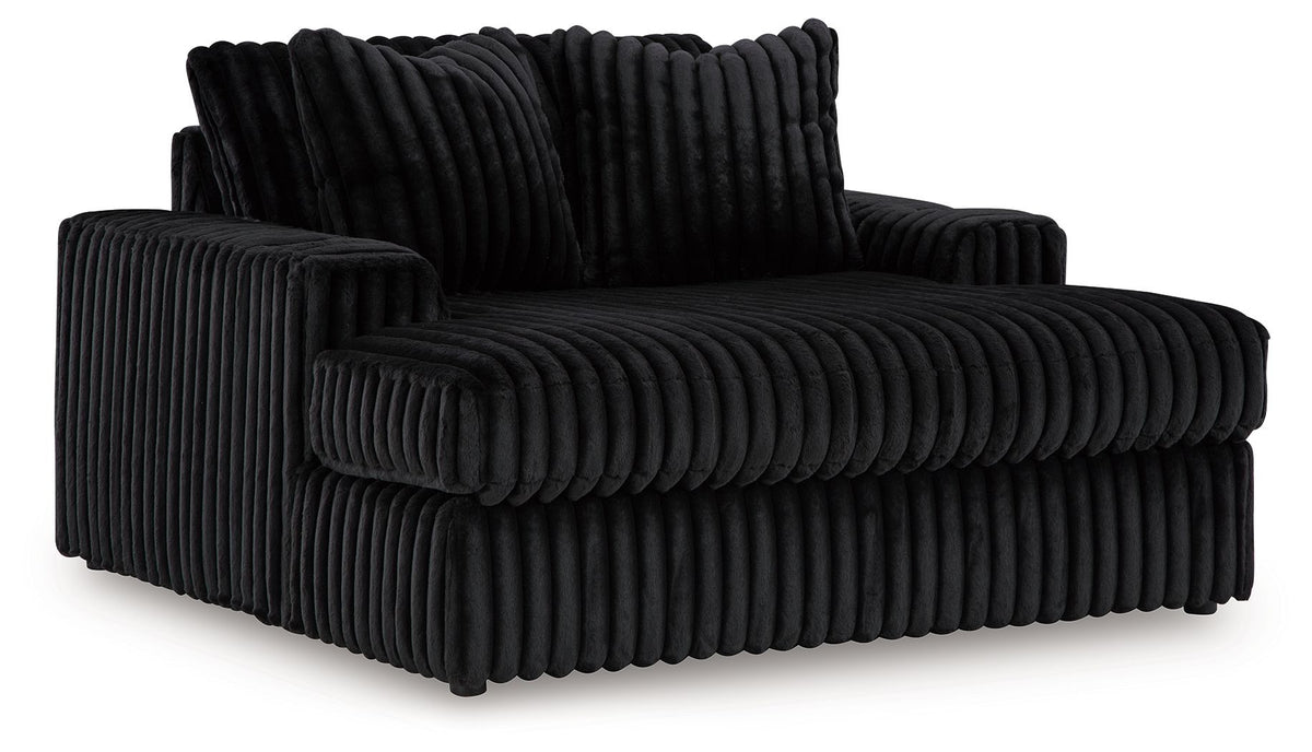 Midnight-Madness Black Sectional Set