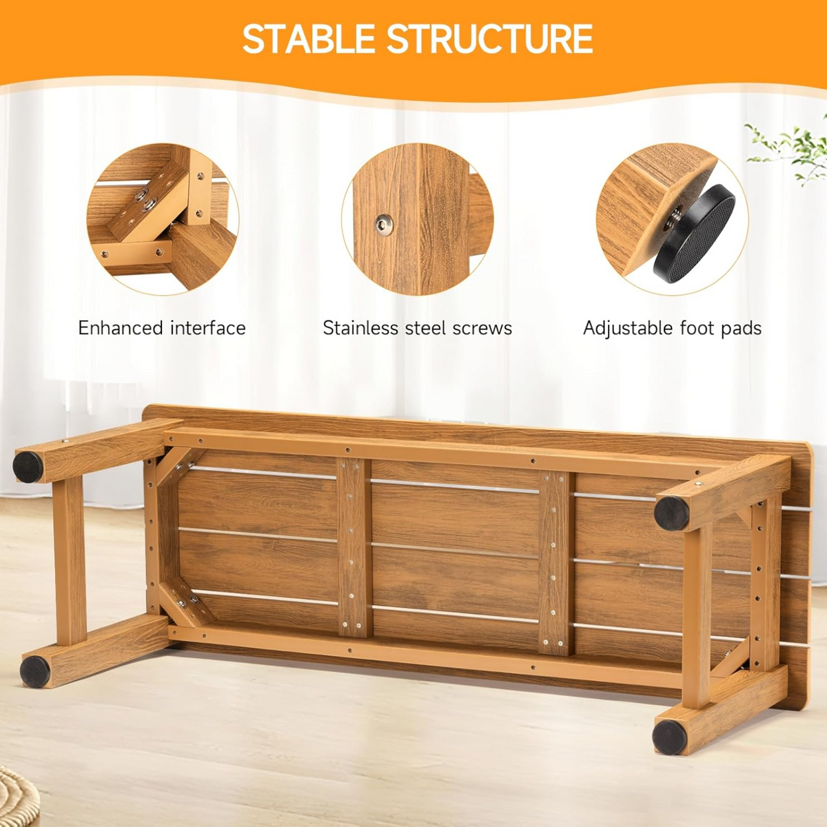 HDPS Outdoor Patio and Garden Bench