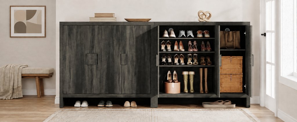 47 Inch Shoe Storage Cabinet for 30 Pairs