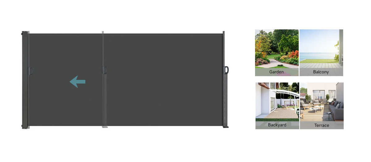 Retractable Side Awning Patio Privacy Screen