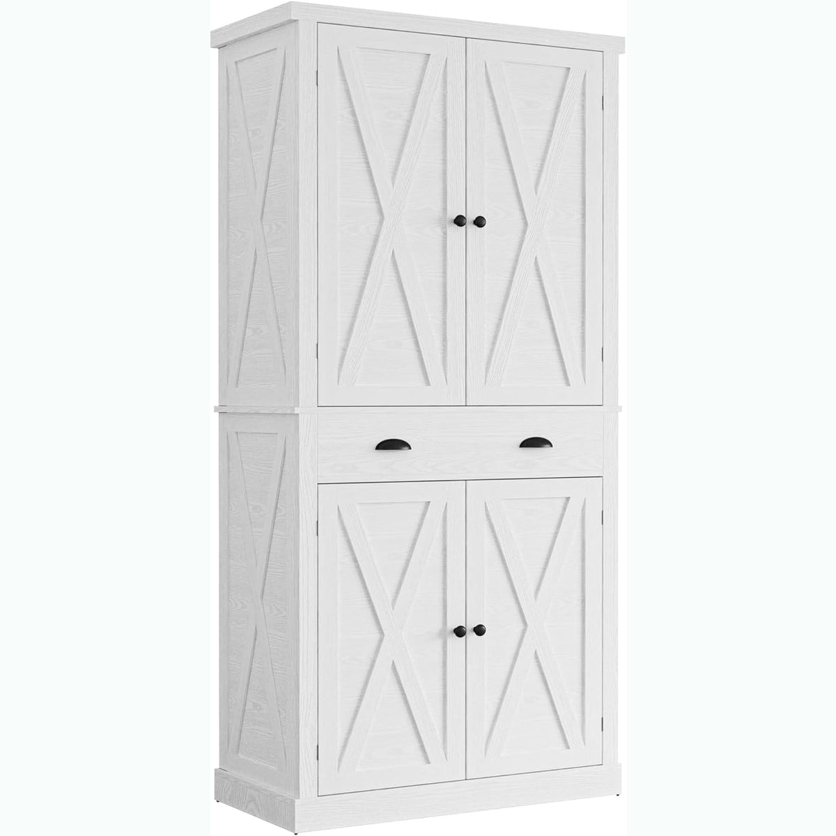 Kitchen Pantry Cabinet with Drawers and Doors