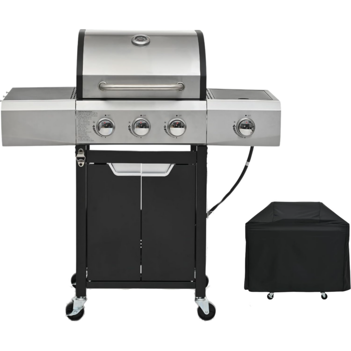 3-Burner Stainless Steel Propane Gas Grill