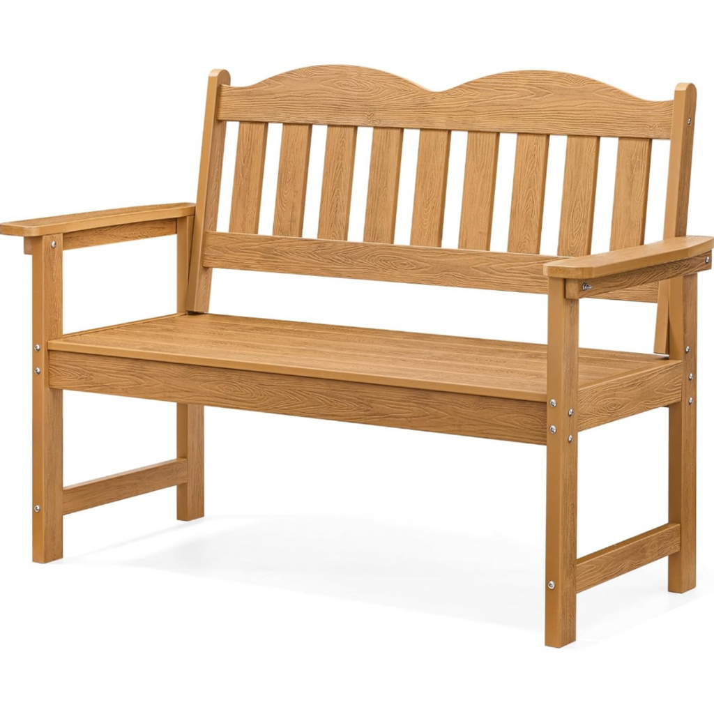 2-Person HDPS Outdoor Garden Bench, 800 lb