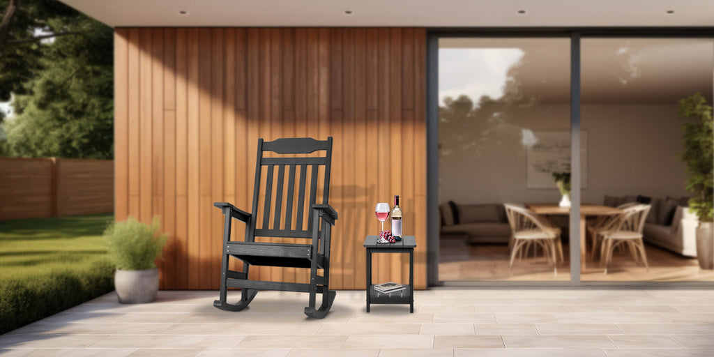 HDPS Outdoor Rocking Chair, Up to 350 lbs