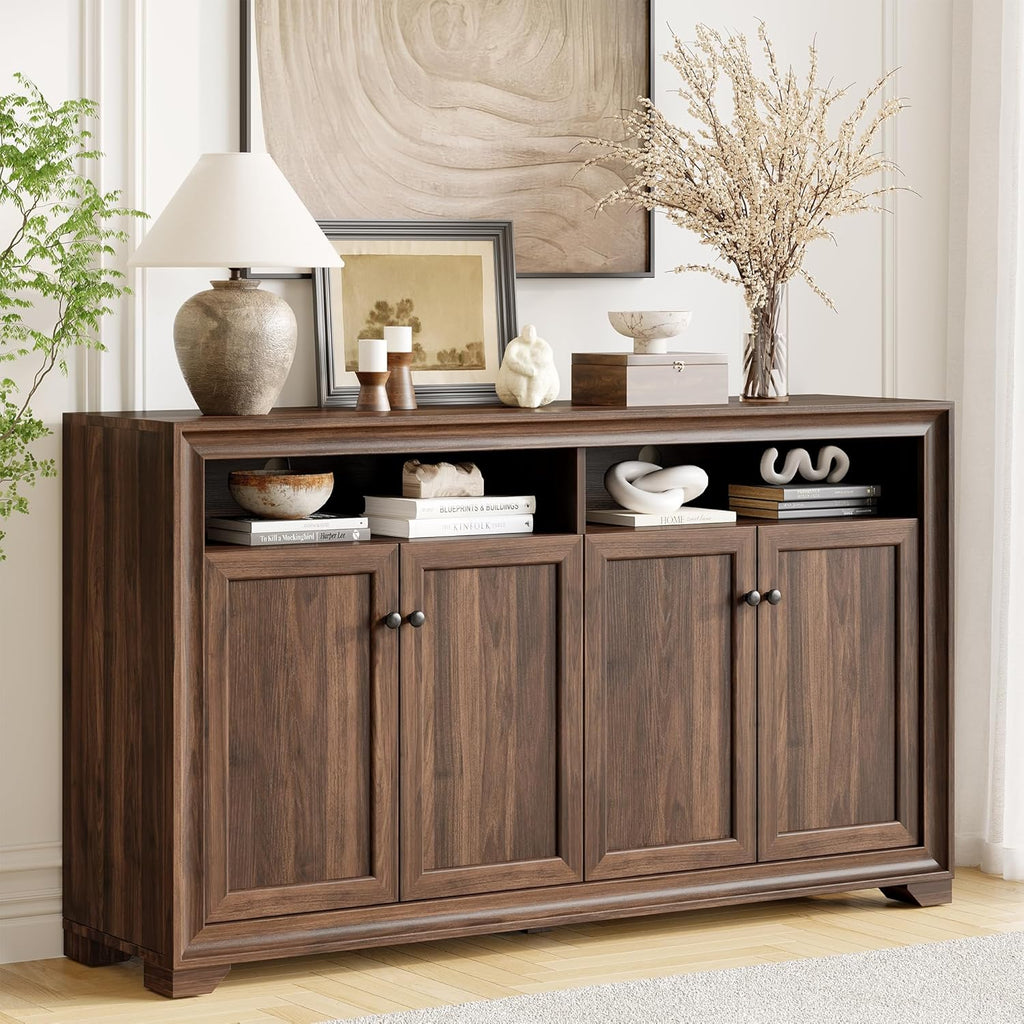 60 Inch Buffet Cabinet Sideboard with 4 Doors