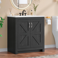 30-Inch Farmhouse Bathroom Vanity with Sink, Soft-Close