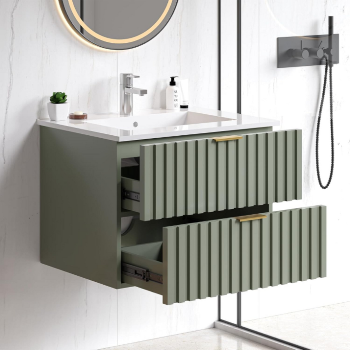 24 Inch Wall-Mounted Floating Bathroom Vanity