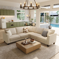 L-Shaped Chenille Sectional Sofa for Living Room