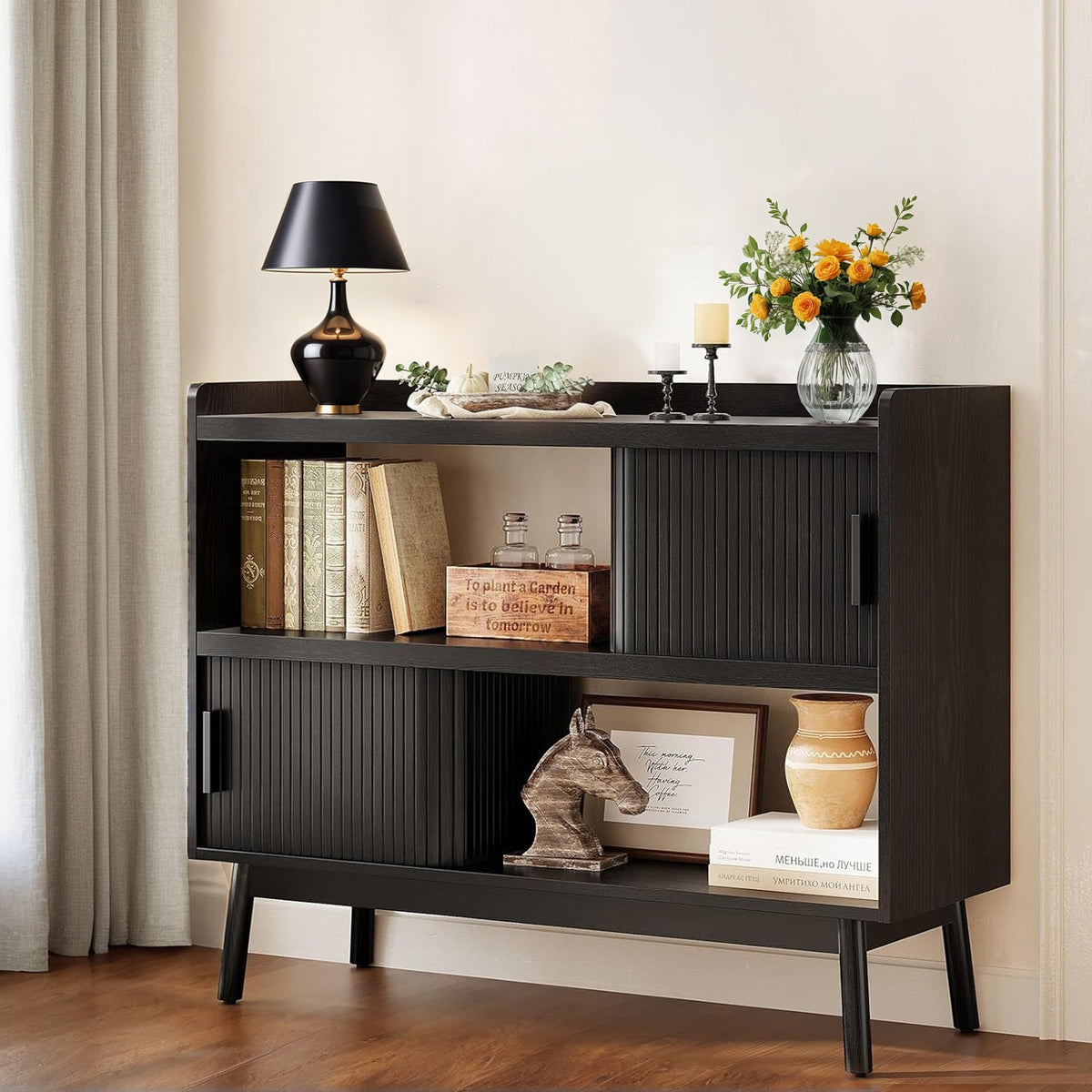43-Inch Sideboard Buffet with Built-In Power Station