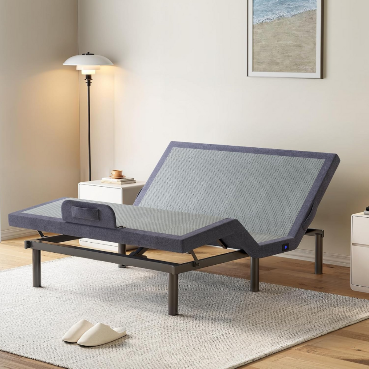 Adjustable Bed Frame with Wireless Remote and Massage