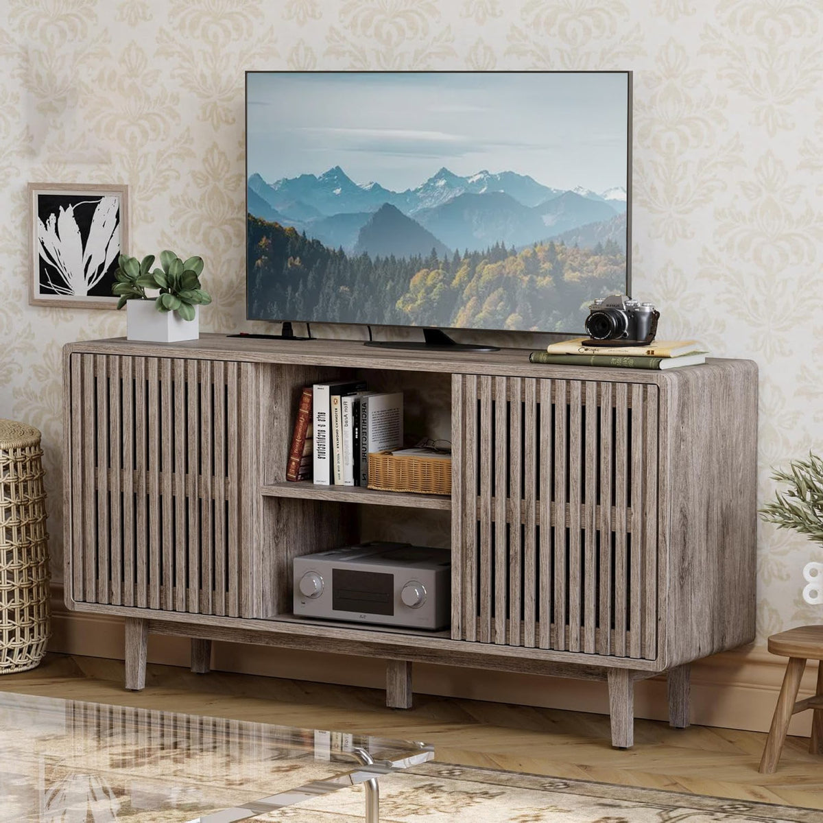 30 Inch Tall TV Stand for 55 to 65 Inch TVs