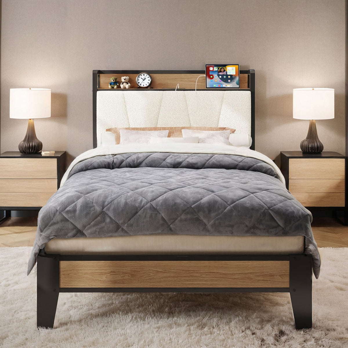Twin and Twin XL Upholstered Storage Bed Frame