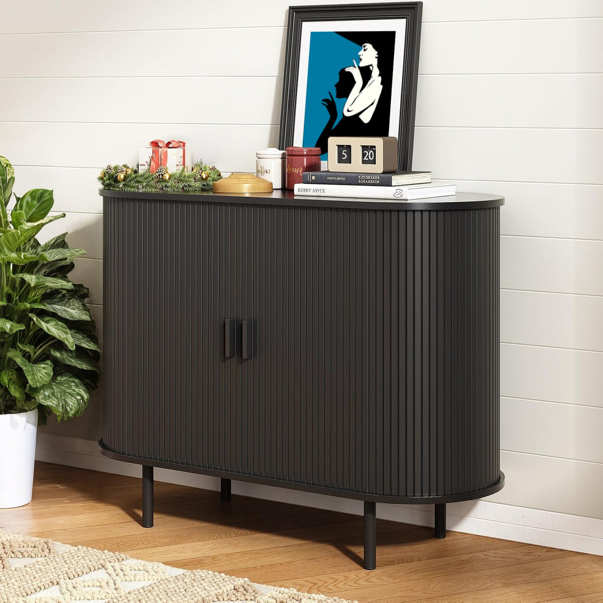 40 Inch Sideboard Buffet Cabinet with Sliding Door
