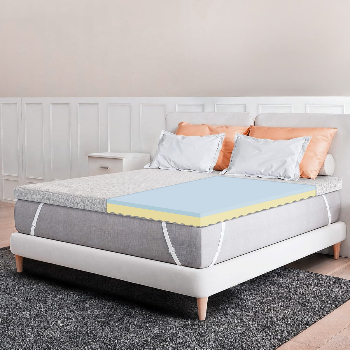 3 Inch Dual-Layer Memory Foam Mattress Topper