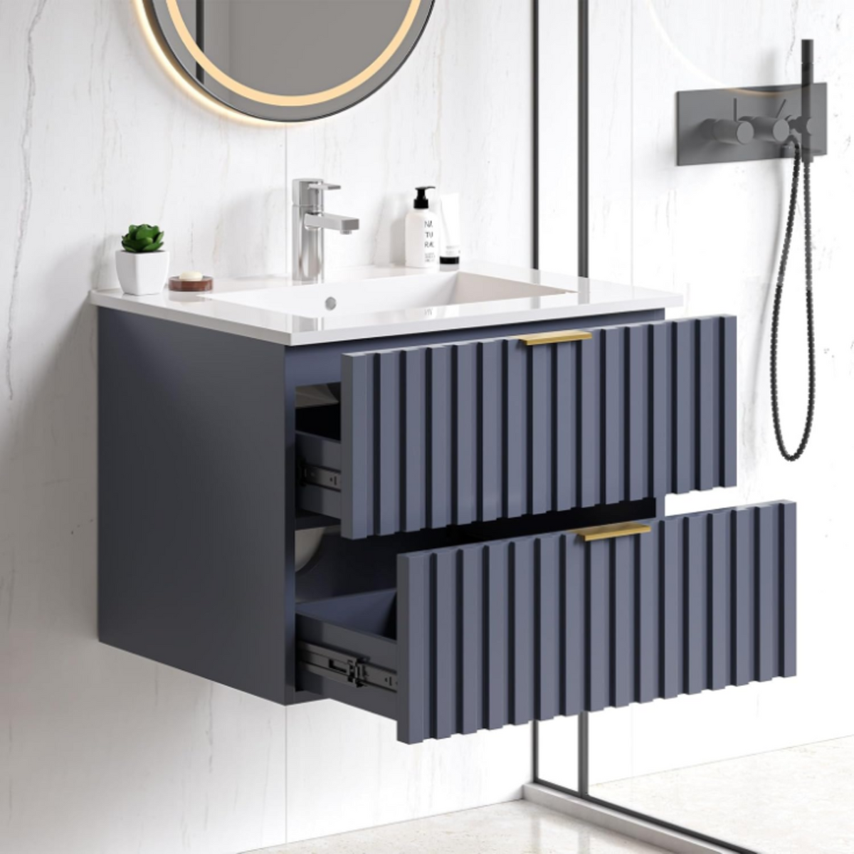 24 Inch Wall-Mounted Floating Bathroom Vanity