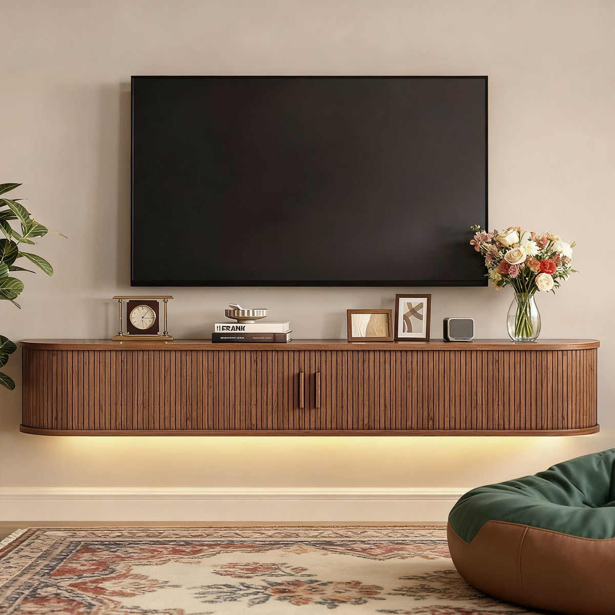 71 in Floating TV Stand with LED Lights