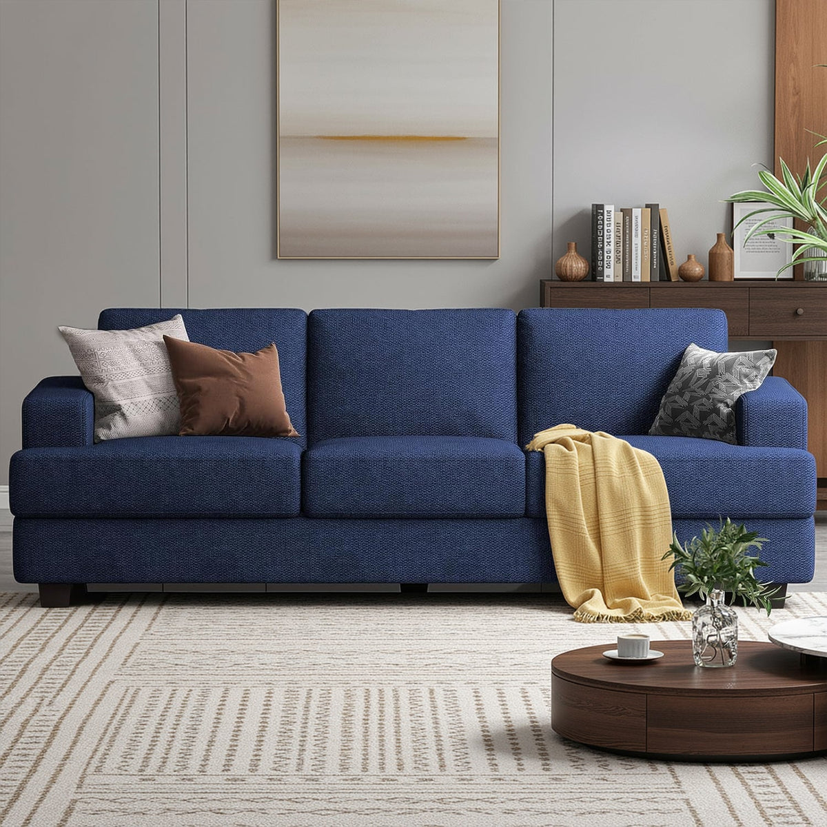 89 in Oversized 3-Seater Sofa with Deep Seats