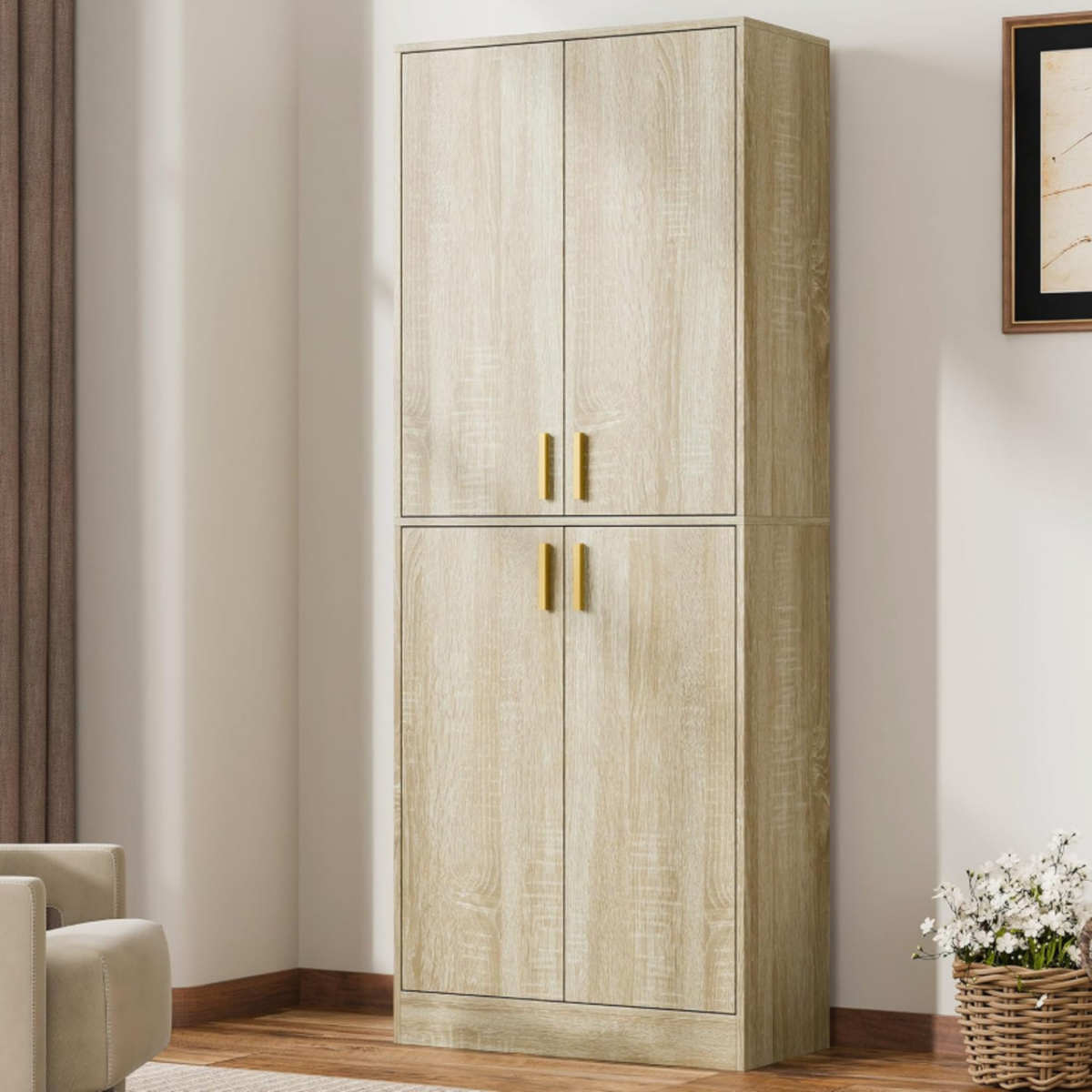 71 Inch Tall Kitchen Pantry Cabinet with Shelves