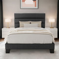 Twin Upholstered Platform Bed with Fabric Headboard
