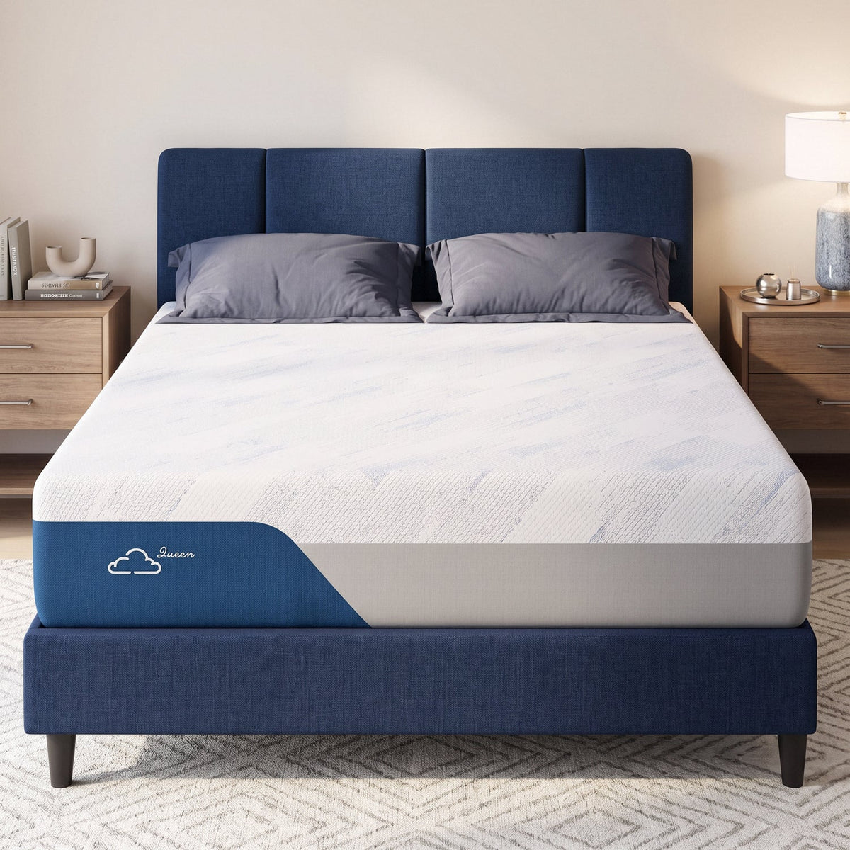 12 Inch Memory Foam Mattress with Cooling Ice Silk Cover