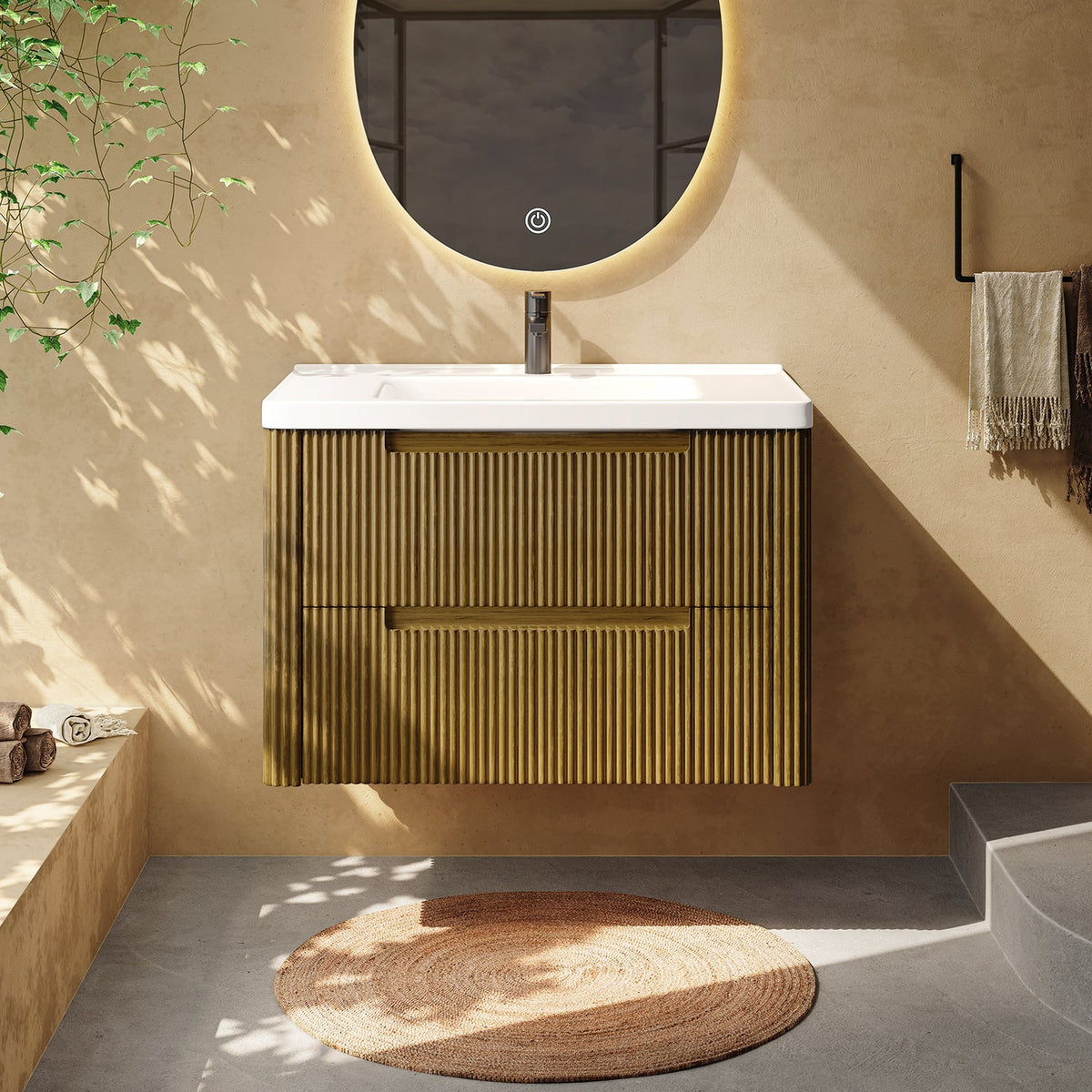 32-Inch Floating Bathroom Vanity with Sink