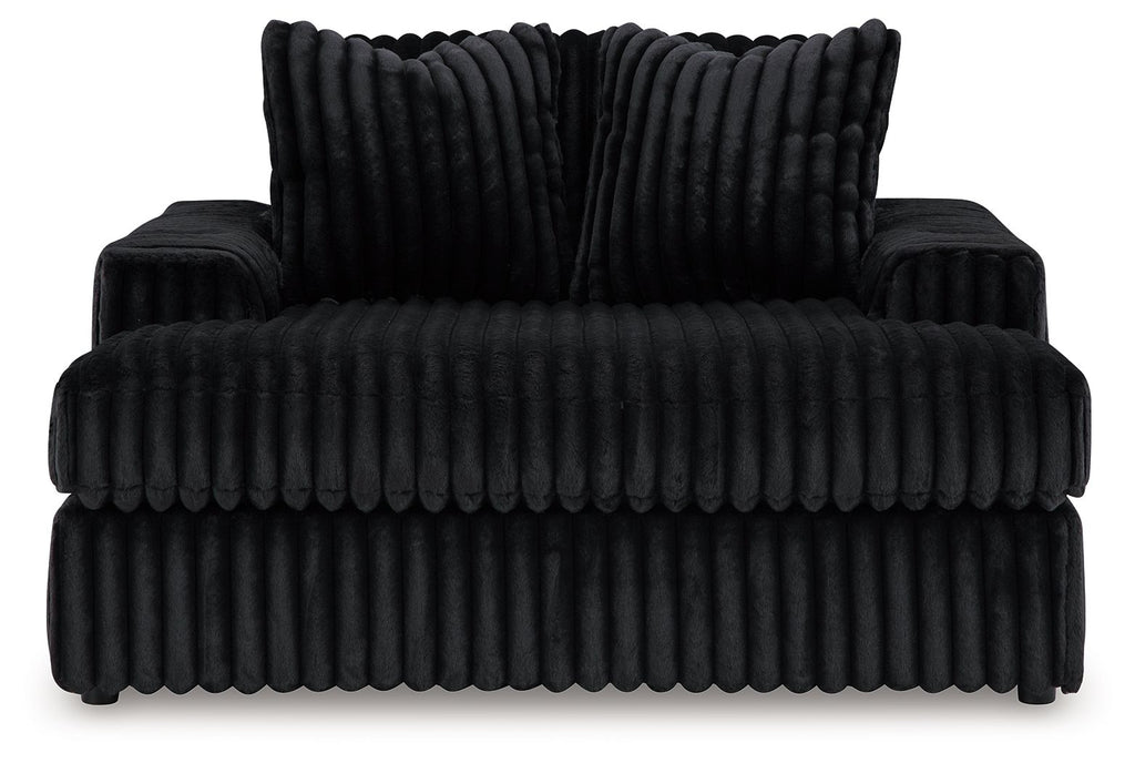 Midnight-Madness Black Sectional Set
