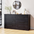 55 Inch 6-Drawer Dresser with Metal Handles