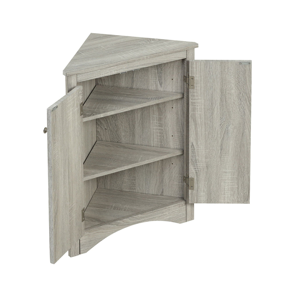 Triangle Bathroom Storage Cabinet, Adjustable Shelves