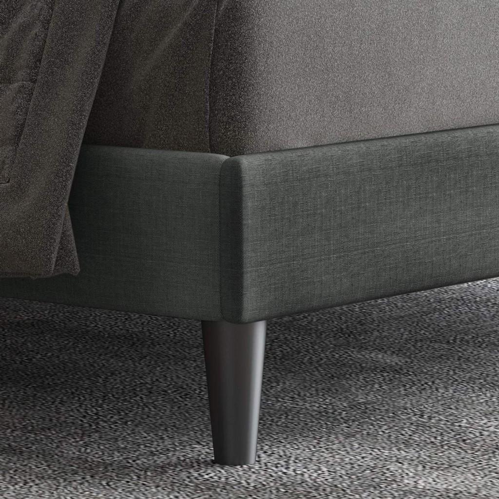 Upholstered Bed Frame with Adjustable Headboard