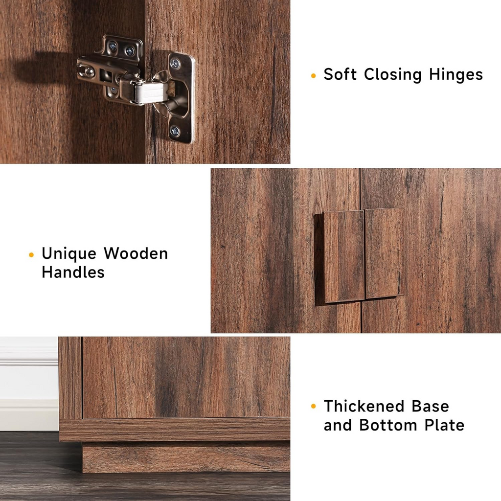 32" Sideboard Cabinet with 2 Doors and Adjustable Shelf