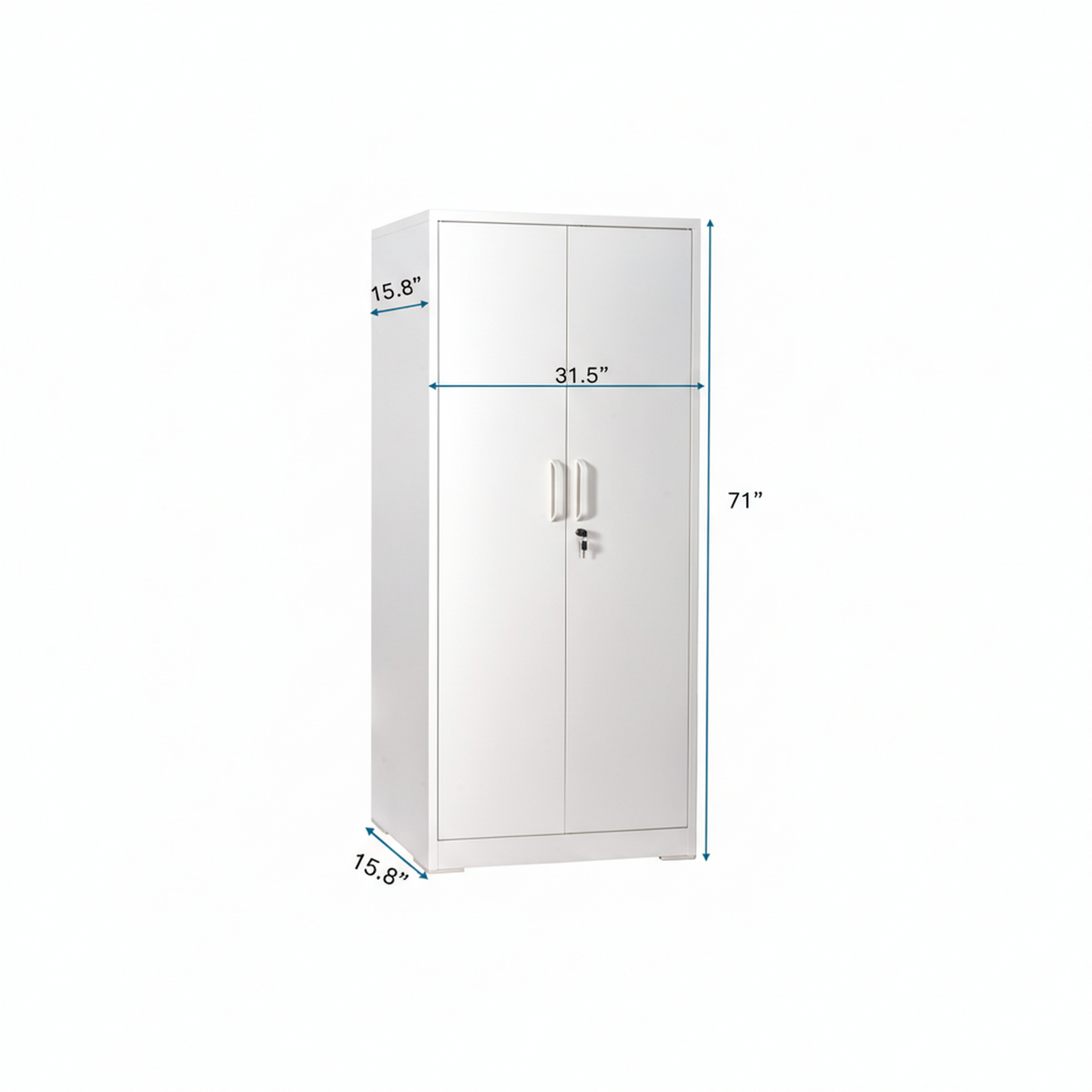 Ironclad 71 Inch Metal Storage Cabinet with Locking Doors