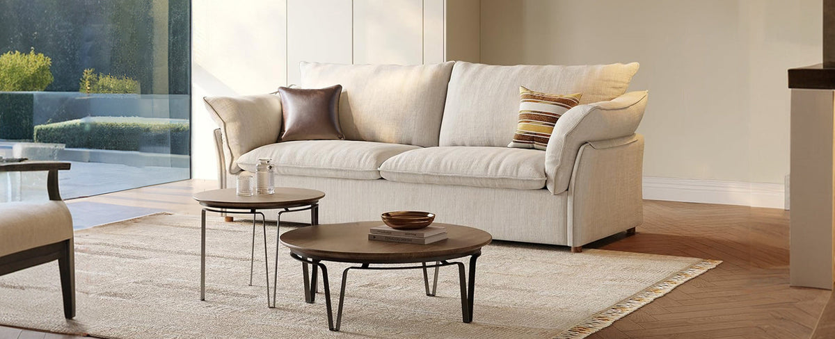 86" Modern Linen Cloud Sofa with Deep Seat