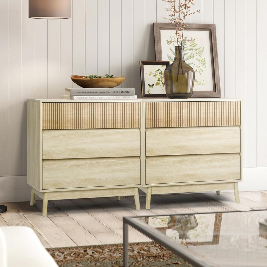 3 Drawer Farmhouse Dresser with Wide Drawers