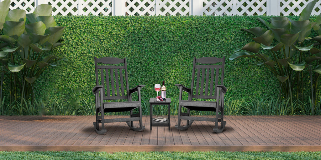 HDPS Outdoor Rocking Chair, Up to 350 lbs