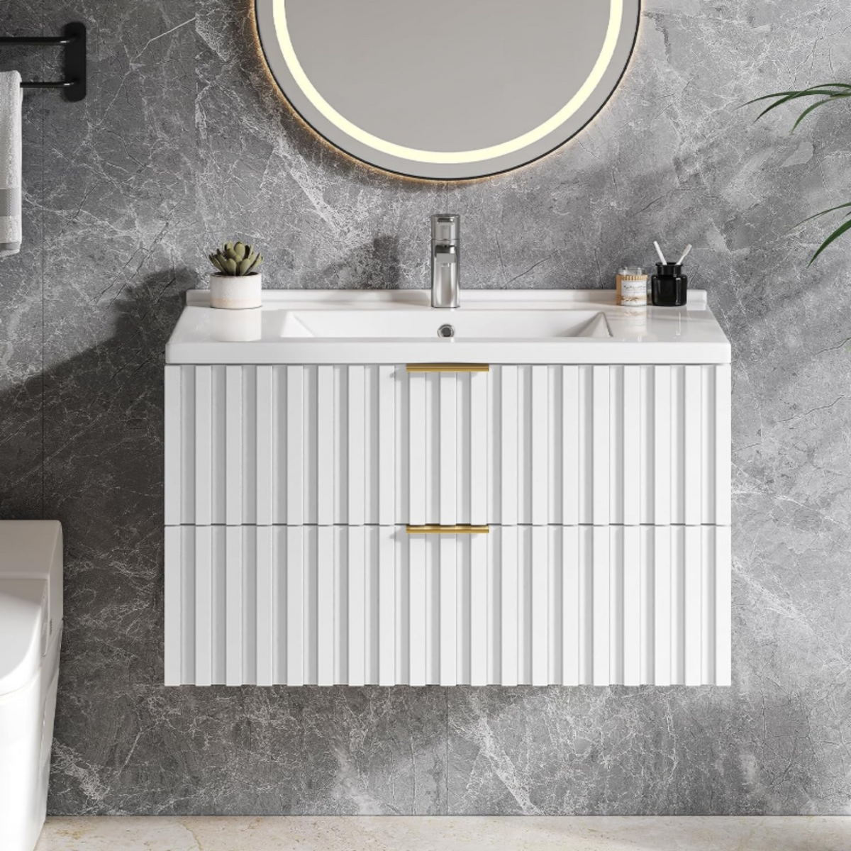 30 Inch Wall-Mounted Floating Bathroom Vanity