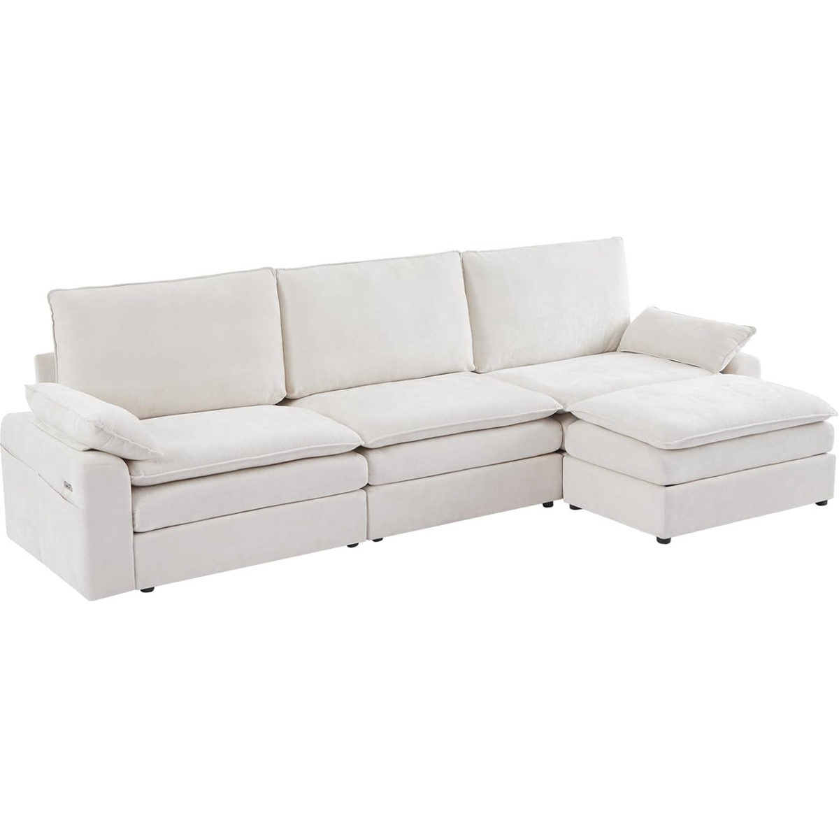 119 Inch Modular L-Shaped Chenille Sectional Sofa