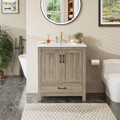 30 Inch Farmhouse Bathroom Vanity with Barn Door