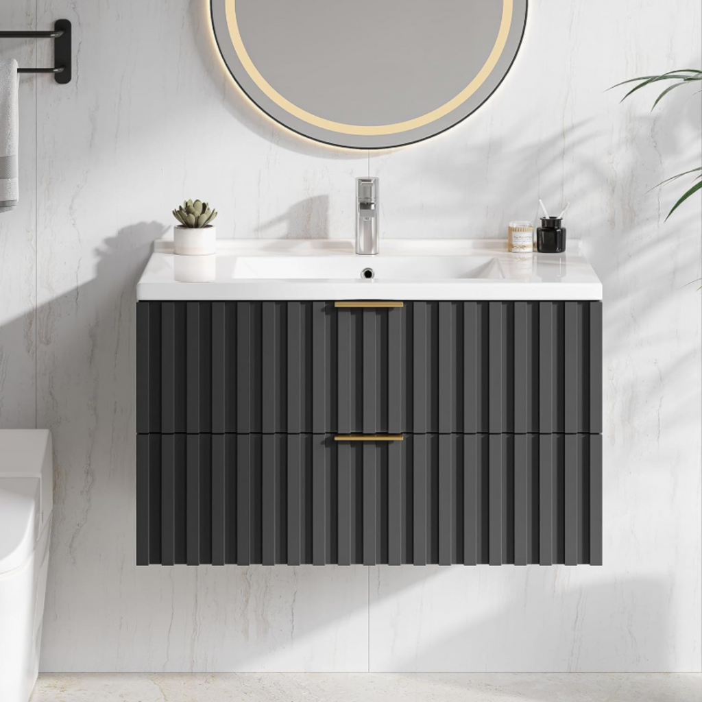 30 Inch Wall-Mounted Floating Bathroom Vanity