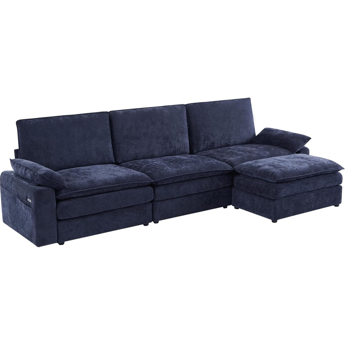 119 Inch Modular L-Shaped Chenille Sectional Sofa