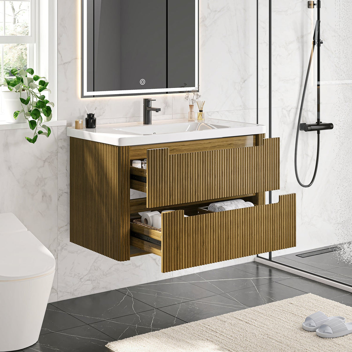 36-Inch Floating Bathroom Vanity with Sink