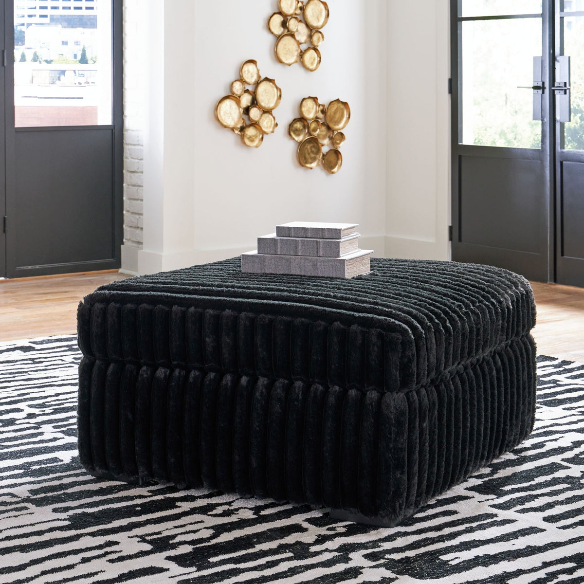Midnight-Madness Black Sectional Set