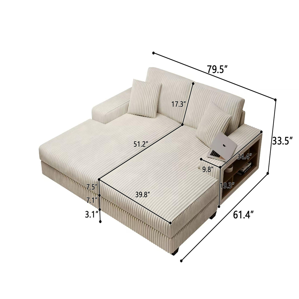 Convertible Oversized Sectional Sleeper Sofa