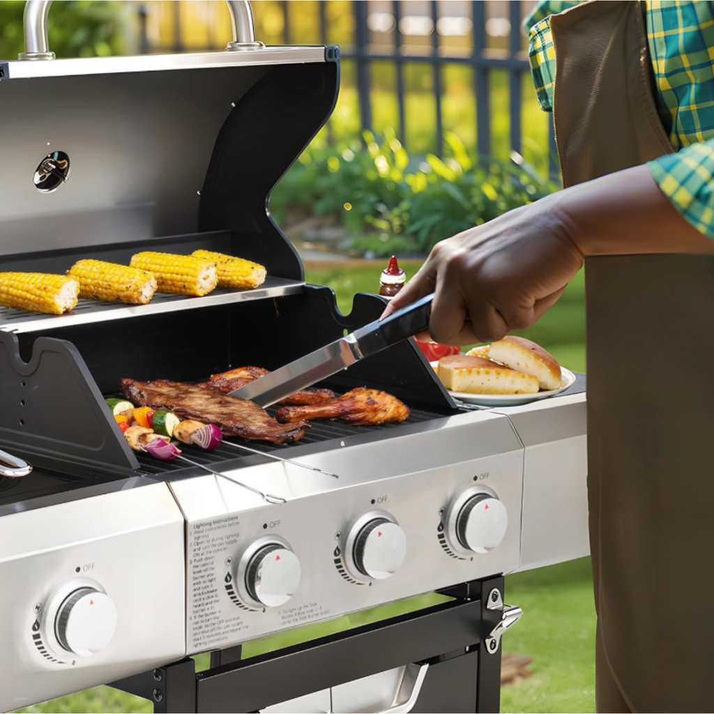 3-Burner Stainless Steel Propane Gas Grill