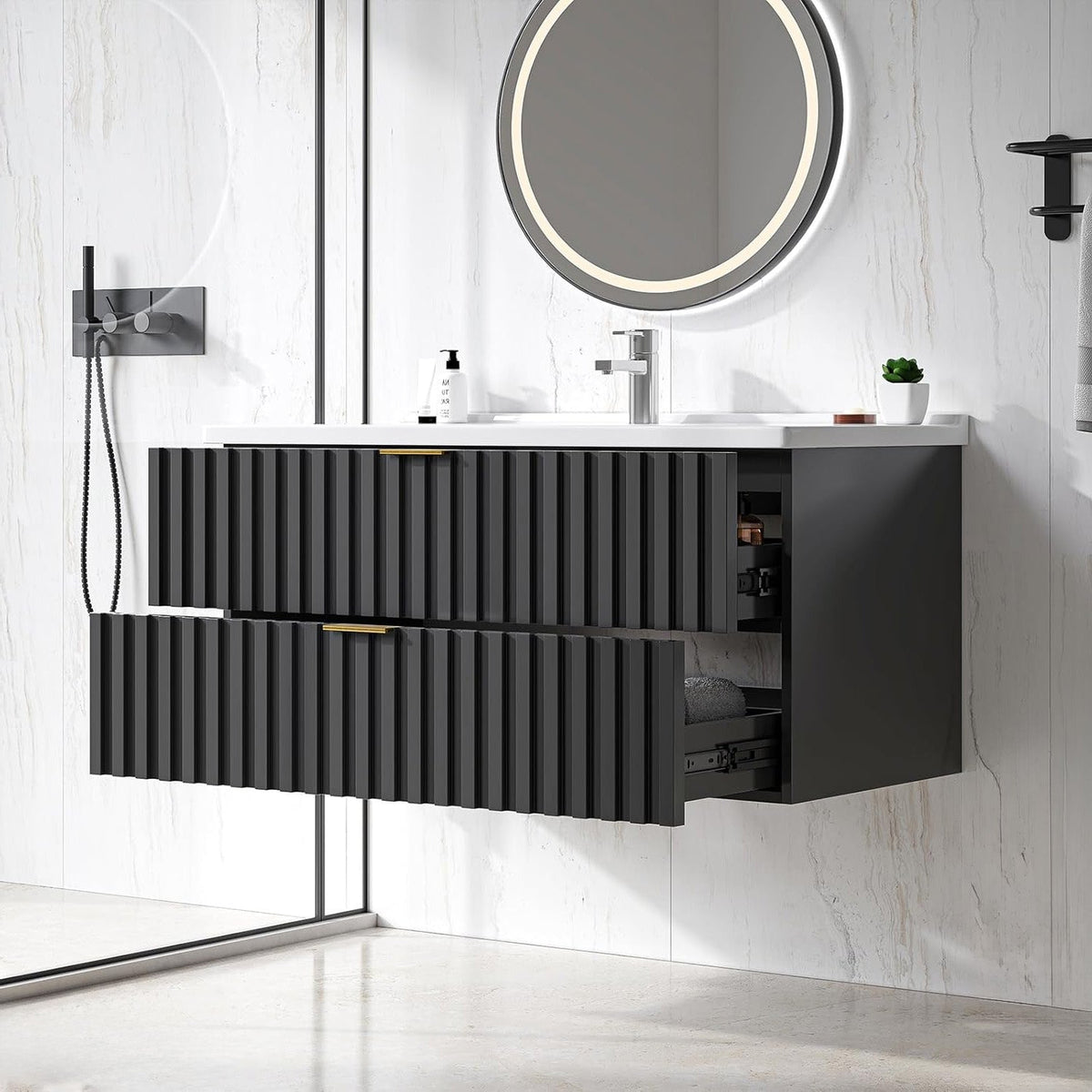 36 Inch Wall-Mounted Floating Bathroom Vanity